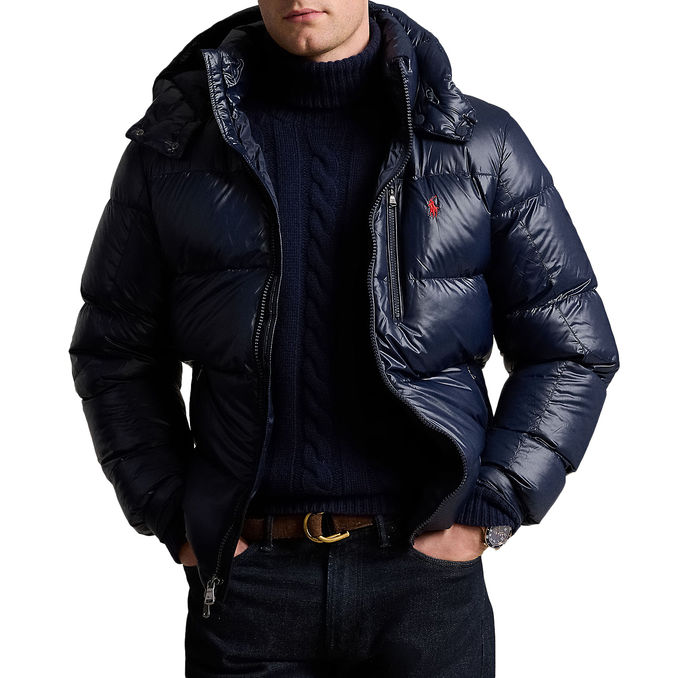 SHINY BOMBER Men’s Collection Navy Glossy