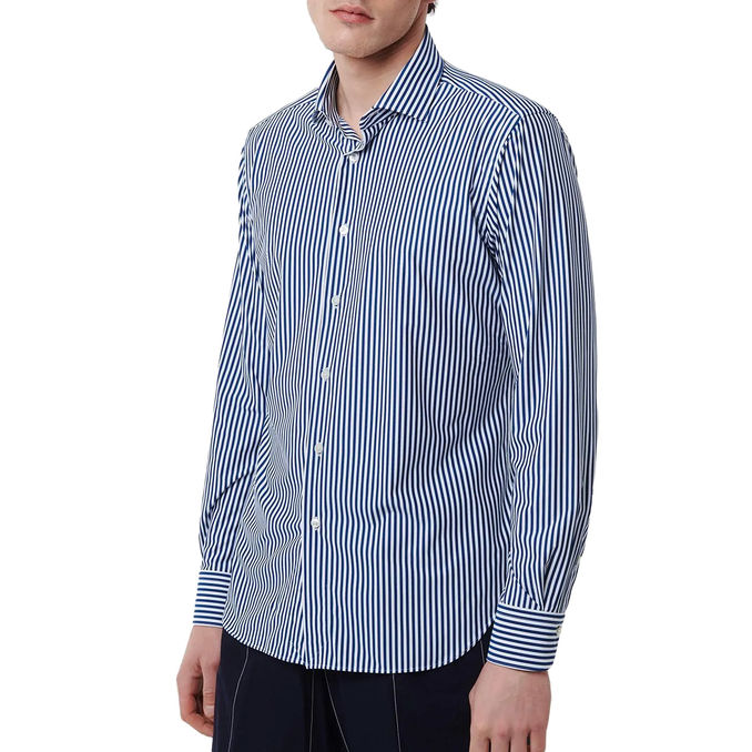 SHIRT ACTIVE Man White Blue
