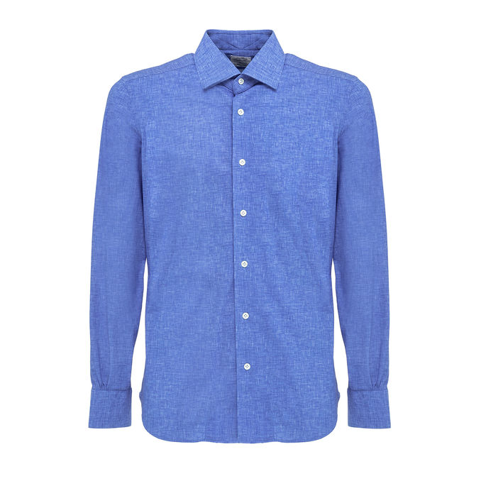 SHIRT COLLAR ITALIAN SLIM Man Blue Sky