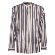 SHIRT COREAN STRIPED Man White Blue SHIRT COREAN STRIPED Man White Blue