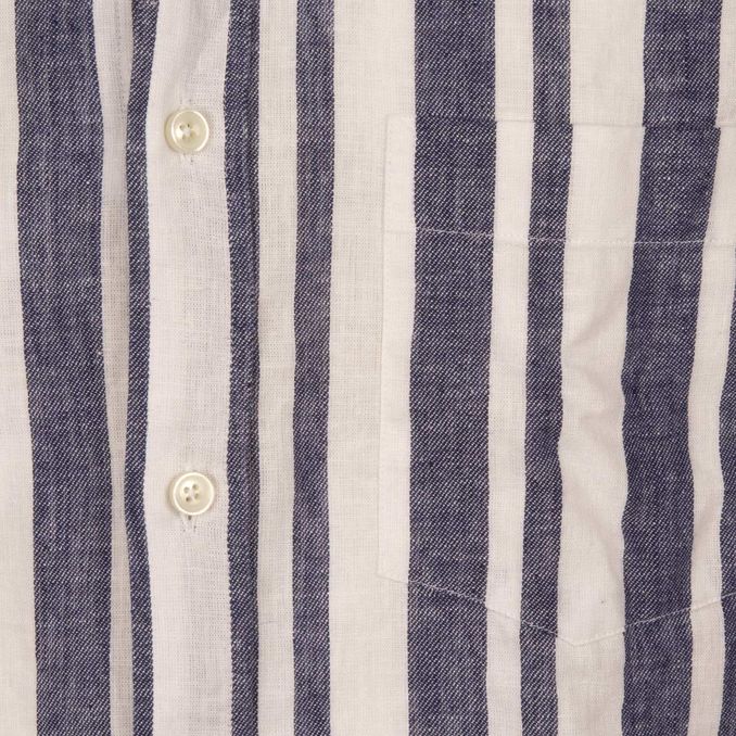 SHIRT COREAN STRIPED Man White Blue