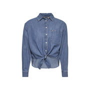 SHIRT DENIM FRONT TIE CHAMBRAY Woman Denim Medium SHIRT DENIM FRONT TIE CHAMBRAY Woman Denim Medium