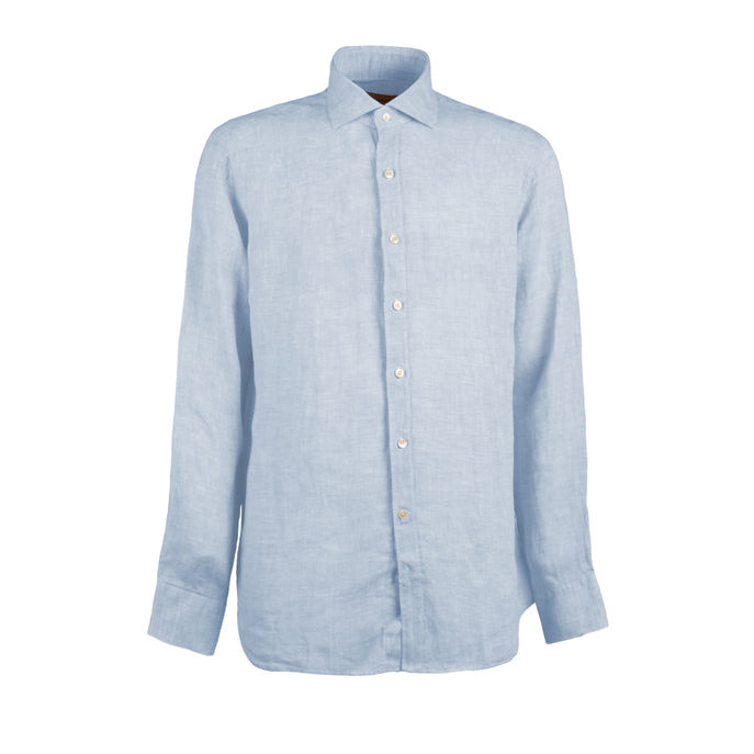 SHIRT FRENCH NECK Man Light Blue