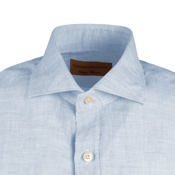 SHIRT FRENCH NECK Man Light Blue