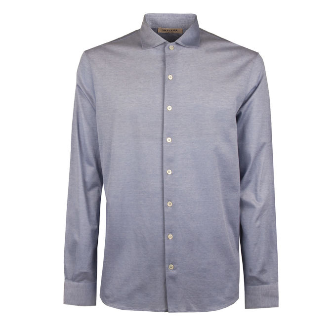 SHIRT FRENCH NECK Man Light Blue