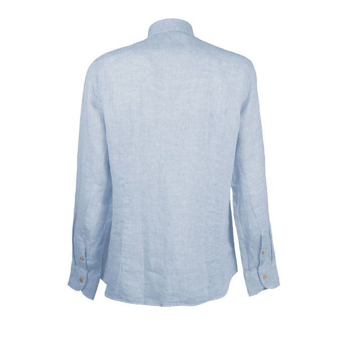 SHIRT FRENCH NECK Man Light Blue
