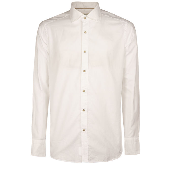 TINTORIA MATTEI 954 SHIRT FRENCH NECK Man White | Mascheroni Store