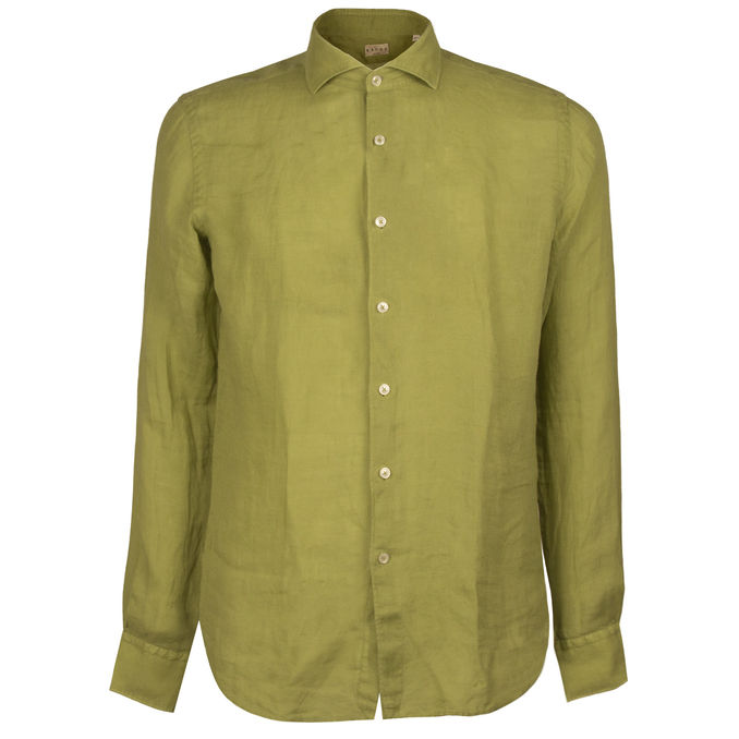 SHIRT ITALIAN NECK Man Green Apple