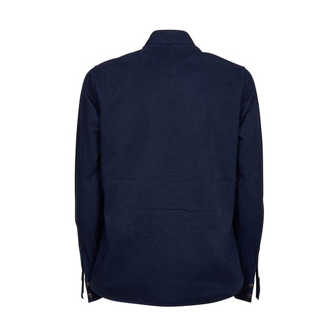 SHIRT JACKET WITH COTTON POCKETS Man Blu Navy