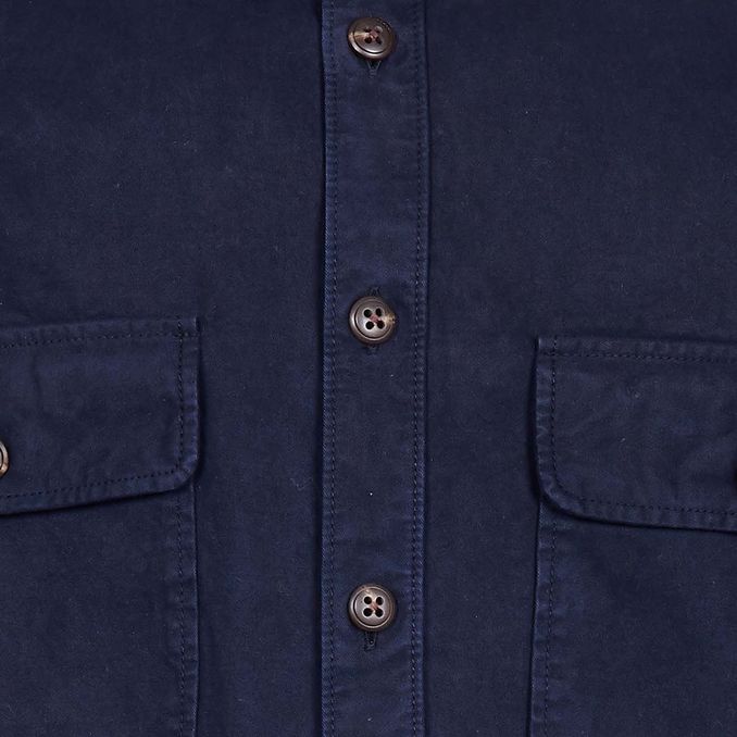 SHIRT JACKET WITH COTTON POCKETS Man Blu Navy