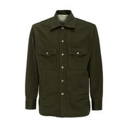 SHIRT JACKET WITH POCKETS Man Verde Militare SHIRT JACKET WITH POCKETS Man Verde Militare