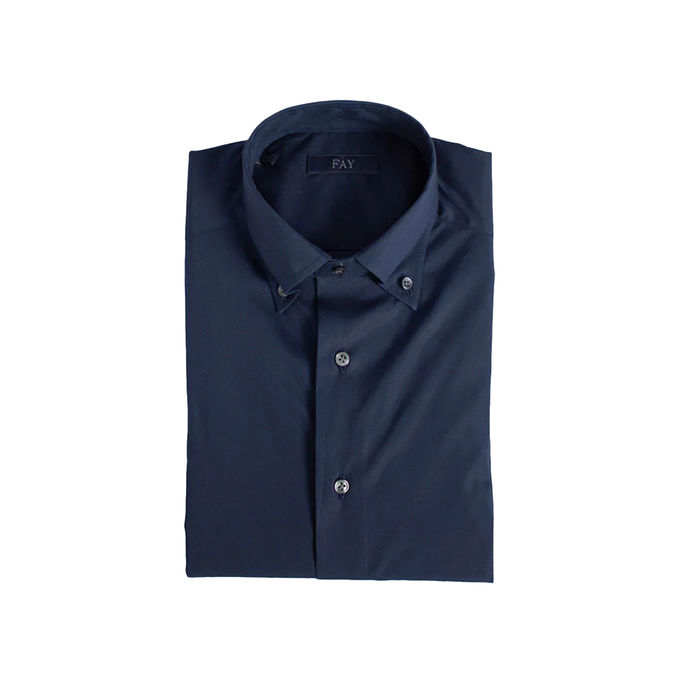 SHIRT NEW BUTTON Man Blu Navy