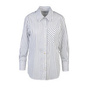 SHIRT NUVOLA Woman Night Blue Stripe  SHIRT NUVOLA Woman Night Blue Stripe