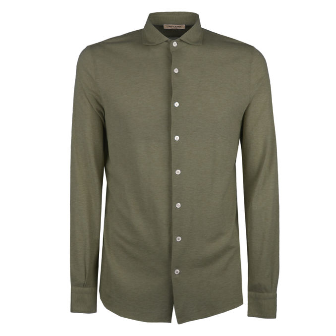 SHIRT PIQUET Man Green Sage