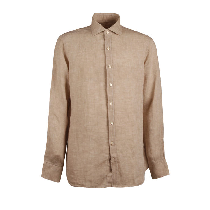 SHIRT SOLID COLOR Man Beige