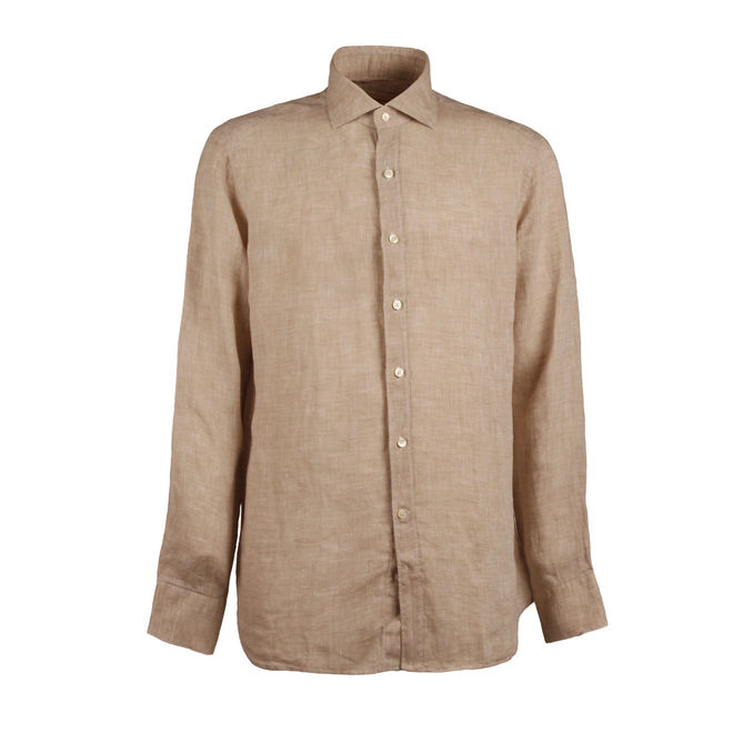 SHIRT SOLID COLOR Man Beige