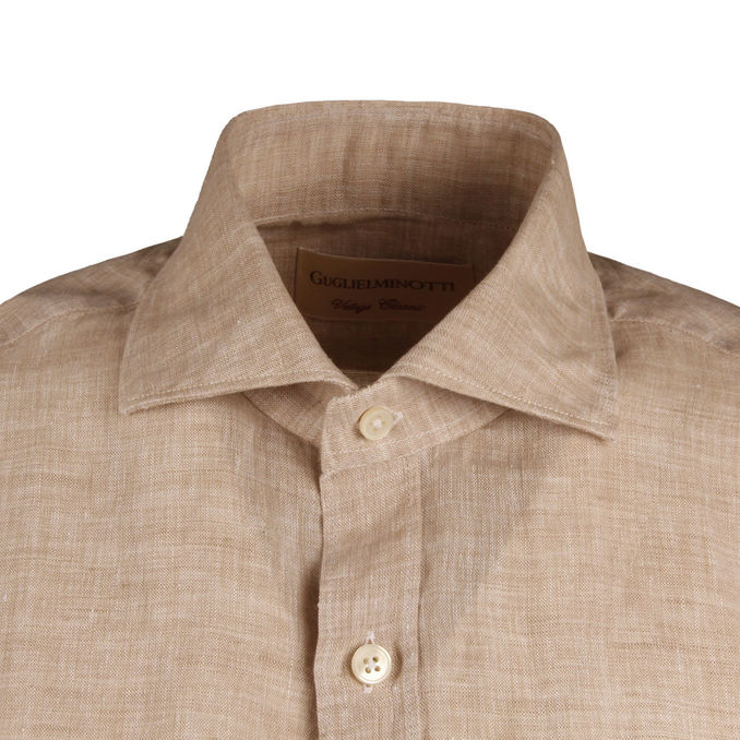 SHIRT SOLID COLOR Man Beige