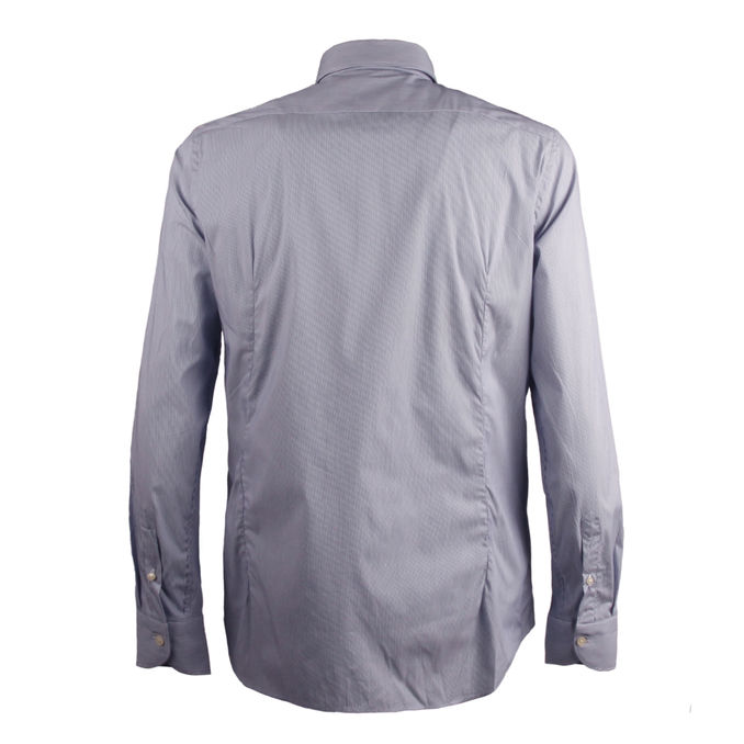 SHIRT STRIPED FRENCH NECK Man Blue