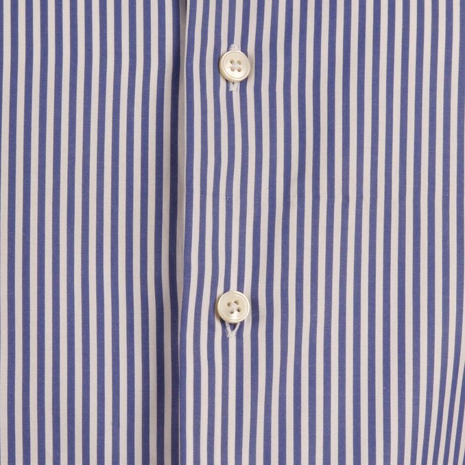 SHIRT STRIPED FRENCH NECK Man White Blue