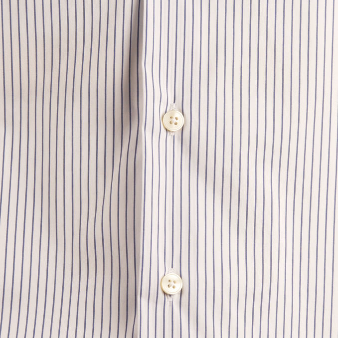 SHIRT STRIPED FRENCH NECK Man White Blue