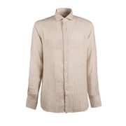 SHIRT STRIPED Man Beige White SHIRT STRIPED Man Beige White