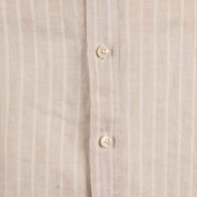 SHIRT STRIPED Man Beige White