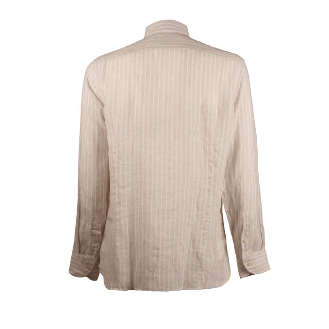 SHIRT STRIPED Man Beige White