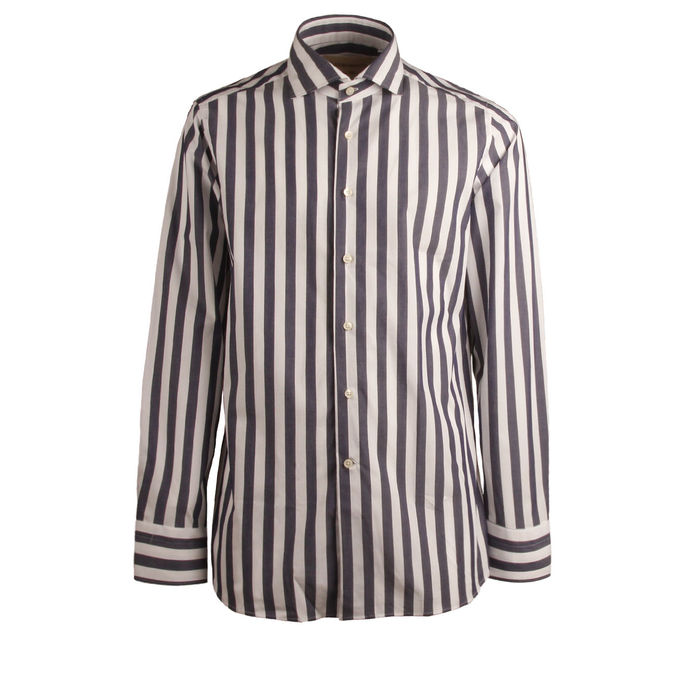 SHIRT STRIPED Man White Blue