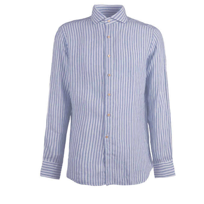 SHIRT STRIPED Man White Blue