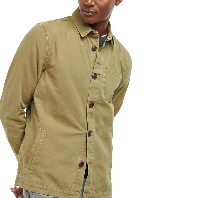 SHIRT WASHED Man Bleached Olive