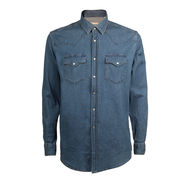 SHIRT WESTERN SUPER STRETCH Man Medium Denim SHIRT WESTERN SUPER STRETCH Man Medium Denim