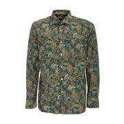 SHIRT WITH BOTANICAL PRINT Man Verde Militare SHIRT WITH BOTANICAL PRINT Man Verde Militare