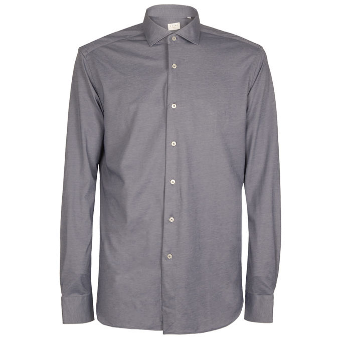 SHIRT WITH FRENCH COLLAR Man Blue