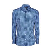 SHIRT WITH REGULAR FANTASY Man Blue Light Blue White SHIRT WITH REGULAR FANTASY Man Blue Light Blue White