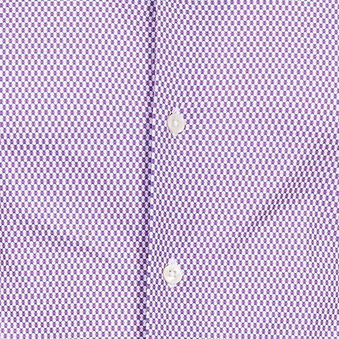 SHIRT WITH REGULAR FANTASY Man Liliac Blue White