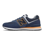 SHOES 574 LIFESTYLE SUEDE TEXTILE Man Navy Orange SHOES 574 LIFESTYLE SUEDE TEXTILE Man Navy Orange