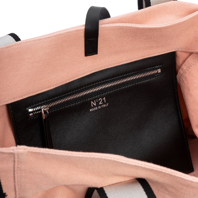 SHOPPING BAG IN GABARDINA Woman Nude