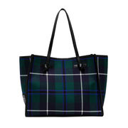 SHOPPING MARCELLA TARTAN CON POCHETTE Donna Forest Blu SHOPPING MARCELLA TARTAN CON POCHETTE Donna Forest Blu
