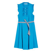 SHORT BRONZE DRESS KOREAN COLLAR Woman Blue Sea SHORT BRONZE DRESS KOREAN COLLAR Woman Blue Sea