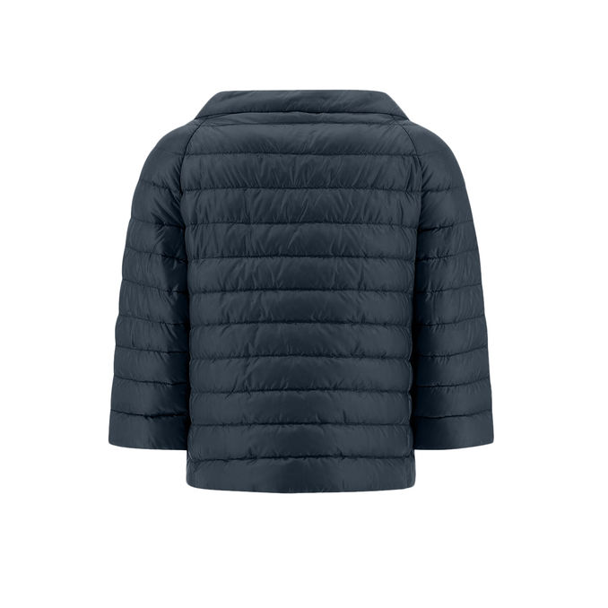 SHORT DOWN JACKET REVER Woman Blue Grey