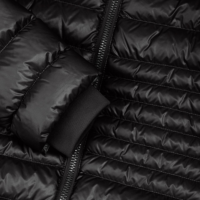 SHORT DOWN JACKET WITH HIGH NECK Woman Black Dark Steel