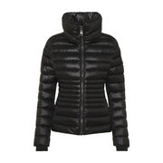 SHORT DOWN JACKET WITH HIGH NECK Woman Blue Black SHORT DOWN JACKET WITH HIGH NECK Woman Blue Black