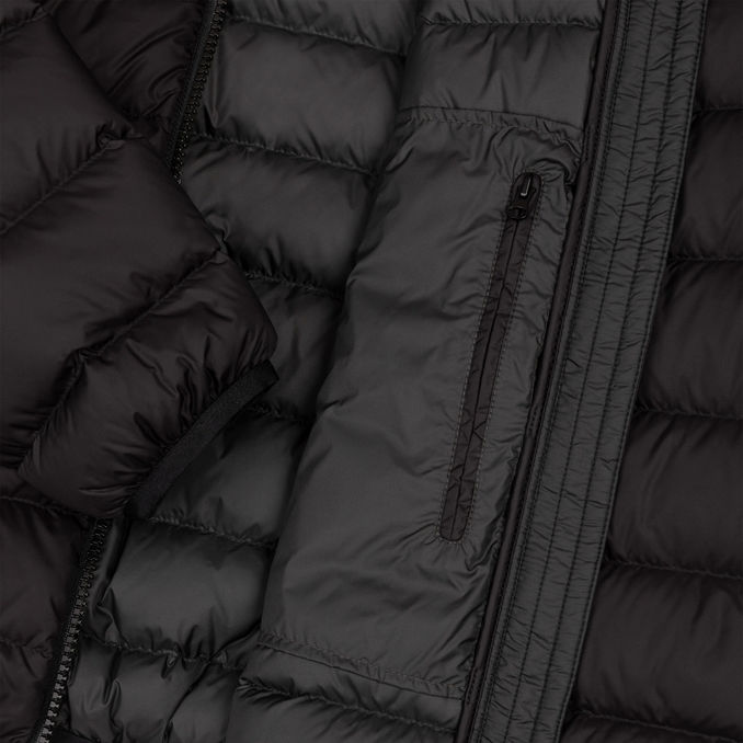 SHORT DOWN JACKET WITH HOOD Man Black Vulcan