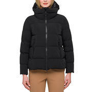 SHORT DOWN JACKET WITH SHINY HOOD SHORT DOWN JACKET WITH SHINY HOOD