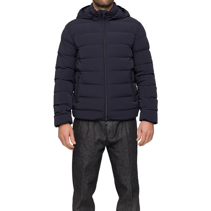 SHORT DOWN JACKET WITH ZIP AND HOOD