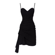 SHORT DRESS MANZONI WITH THIN STRAPS Woman Black SHORT DRESS MANZONI WITH THIN STRAPS Woman Black