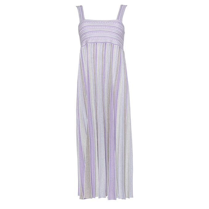 SHORT DRESS PLISSE' FLU LUX Woman Lilac