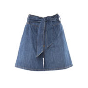 SHORT MERMAID DENIM WITH BOW Women Denim medium SHORT MERMAID DENIM WITH BOW Women Denim medium