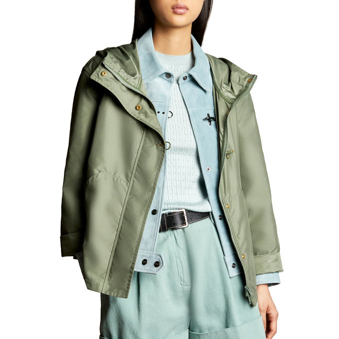 SHORT PARKA Woman Dark Kiwi