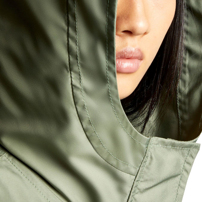 SHORT PARKA Woman Dark Kiwi